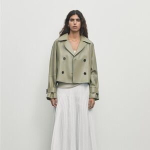 Massimo Dutti short nappa trenchcoat